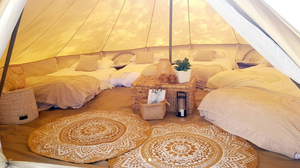 Cotton canvas glamping bell tent