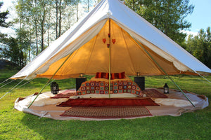 Cotton canvas glamping bell tent
