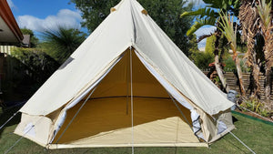 Cotton canvas glamping bell tent