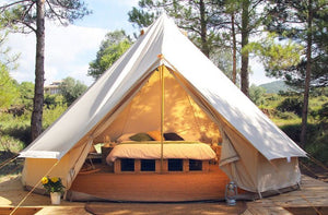 Cotton canvas glamping bell tent