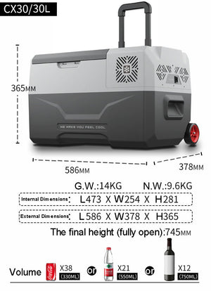 Compressor Car Refrigerator for Both Outdoor and Domestic Use-CX