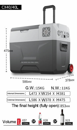 Compressor Car Refrigerator for Both Outdoor and Domestic Use-CX