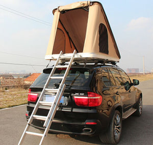 Triangular Hard Shell Car Roof Top Tent Nacre