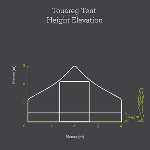 Cotton canvas glamping Touareg bell tent